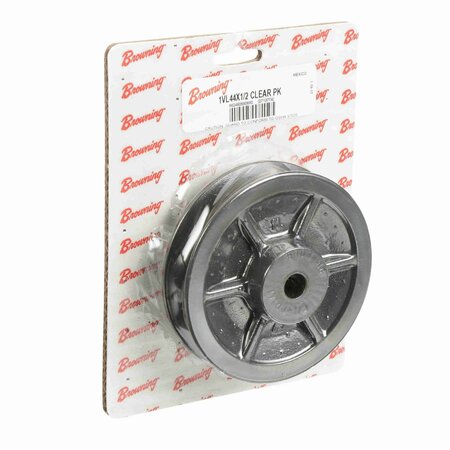 BROWNING 1 Groove Cast Iron Finish Bore FHP Variable Pitch Sheave Clear Pack 1VL44X1/2 CLEAR PK